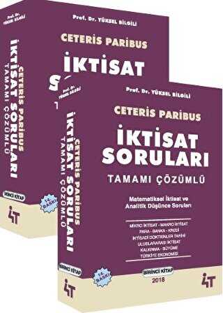 4T Yayınları Ceteris Paribus - İktisat Soruları Tamamı Çözümlü 2 Kitap Takım