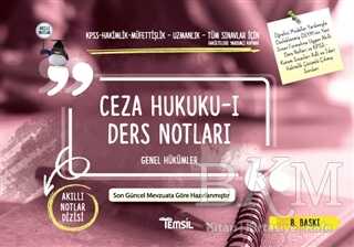 Ceza Hukuku-1 Ders Notları - Genel Hükümler - Temsil Kitap