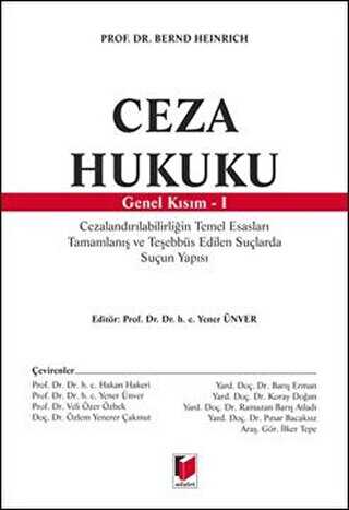 Ceza Hukuku Genel Kısım - 1 - Adalet Yayınevi