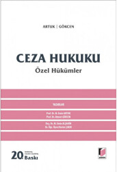 Ceza Hukuku Özel Hükümler - Adalet Yayınevi