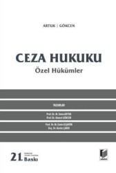 Ceza Hukuku Özel Hükümler - Adalet Yayınevi