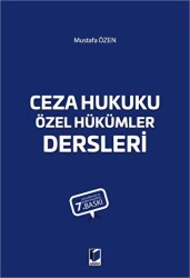 Ceza Hukuku Özel Hükümler Dersleri - Adalet Yayınevi