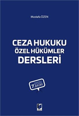 Ceza Hukuku Özel Hükümler Dersleri - 1