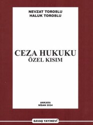 Ceza Hukuku Özel Kısım - Savaş Yayınevi