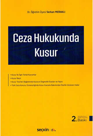 Ceza Hukukunda Kusur - Seçkin Yayıncılık