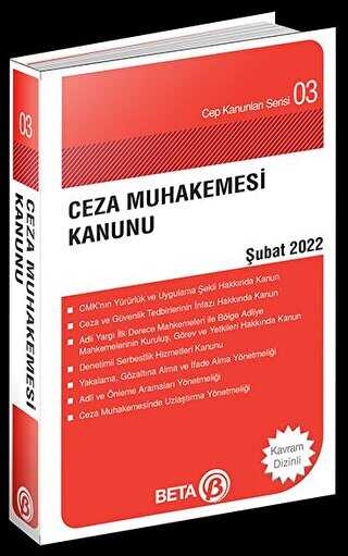 Ceza Muhakemesi Kanunu Cep Serisi Şubat 2022 - Beta Yayınevi