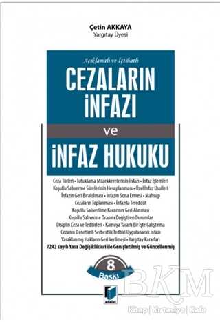 Cezaların İnfazı ve İnfaz Hukuku - Adalet Yayınevi