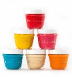 Childgen 125 Gr x 6 6Lı Set Kırmızı Sarı Pembe Beyaz Mavi Turuncu x 6 Adet 125 Gram Oyun Hamuru - ChildGen