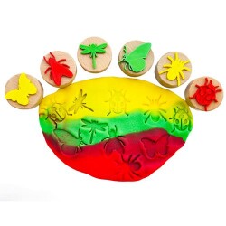 Childgen Böcekler Ahşap Damga Set 6 Adet Damga - ChildGen