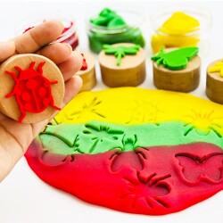 Childgen Böcekler Ahşap Damga Set 6 Adet Damga - 2