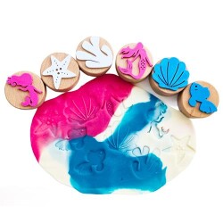 Childgen Deniz Kızı Ahşap Damga Set 6 Adet Damga - ChildGen