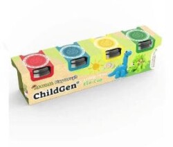 Childgen Oyun Hamuru Ecocup - 125Gr 4Lü Set Mavi-Kırmızı-Sarı-Yeşil - ChildGen