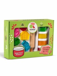 Childgen Premıum Set - Çiftlik x4 Adet Oyun Hamuru x 1 Adet Merdane x 12 Adet Detaylı Kalıp - ChildGen