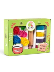 Childgen Premıum Set - Unicorn x 4 Adet Oyun Hamuru x 1 Adet Merdane x 12 Adet Detaylı Kalıp - ChildGen