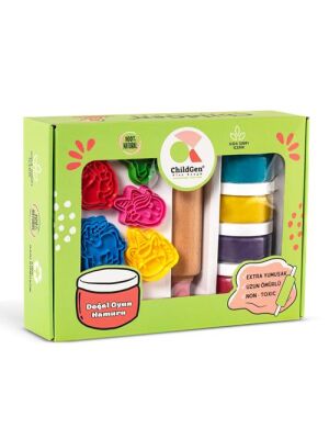 Childgen Premıum Set - Unicorn x 4 Adet Oyun Hamuru x 1 Adet Merdane x 12 Adet Detaylı Kalıp - 1