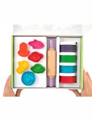 Childgen Premıum Set - Uzay x 4 Adet Oyun Hamuru x 1 Adet Merdane x 12 Adet Detaylı Kalıp - 2