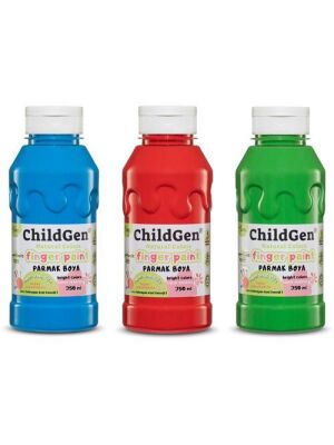 Childgen Süper Yıkanabilir 3Lü Parmak Boya 350 Ml X 3 - 1