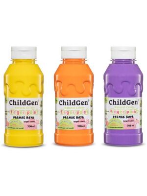 Childgen Süper Yıkanabilir 3Lü Parmak Boya 350 Ml X 3 - 1