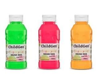 Childgen Süper Yıkanabilir 3Lü Parmak Boya Neon Set 350 Ml X 3 - 1