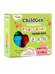 Childgen Süper Yıkanabilir Parmak Boya 6Lı Set - 6X50Gr - ChildGen