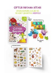 Çiftlik Boyama Kitabı - Oyun Hamuru, Oyuncak ve Çıkartma Hediyeli - Bigkids Yayınları