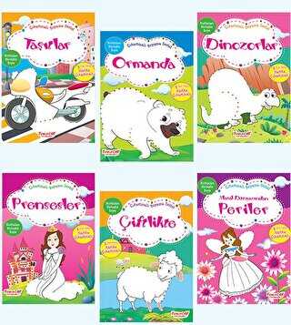 Çıkartmalı Boyama Serisi 6 Kitap Takım - Yumurcak Yayınları