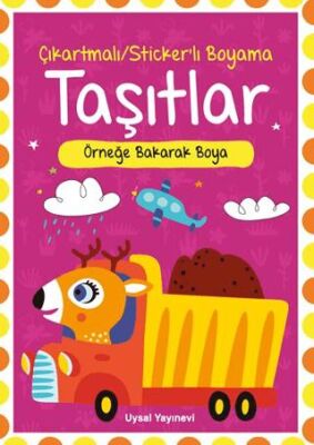 Çıkartmalı Stickerli Taşıtlar Boyama Kitabı - 1