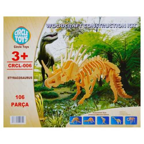 Circle Toys 006 Styracosaurus Styracosaurus Dinazor Ahşap Maket