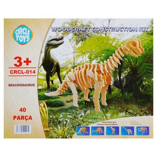 Circle Toys 014 Brachiosaurus Brachiosaurus Dinazor Ahşap Maket - 1