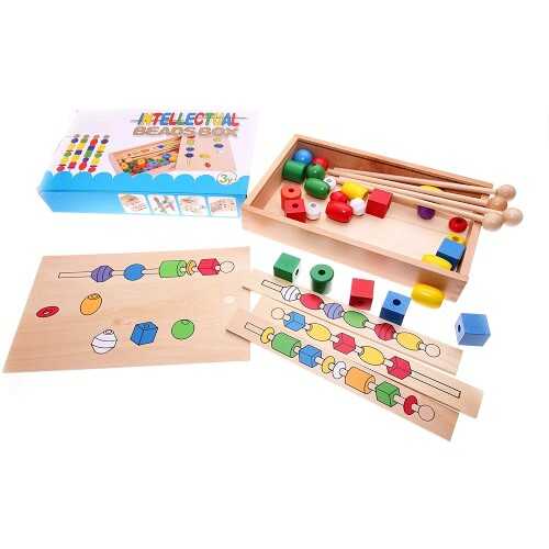 Circle Toys Ahşap Line Up Intellectual Beads Box