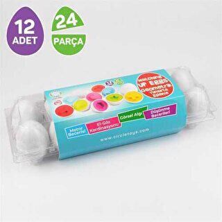 Circle Toys Geometrik Yumurta Eşleme Oyunu 12li - 1