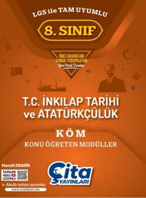 Çita Yayınları 8.Sınıf T.C. İnkılap Tarihi ve Atatürkçülük Konu Öğreten Modüller KÖM - 1