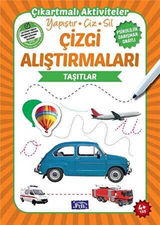 Çizgi Alıştırmaları - Taşıtlar 4 Yaş - Parıltı Yayınları