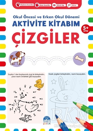 Çizgiler 5+ Yaş - Okul Öncesi ve Erken Okul Dönemi Aktivite Kitabım - 1