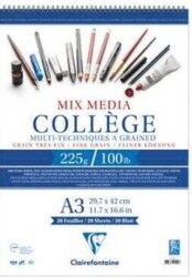 Clairefontaine College Mix Media A3 29,7x42cm 225gr 20Yp - Esmo