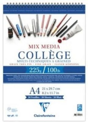 Clairefontaine College Mix Media A4 21x29cm 225gr 20Yp - 1