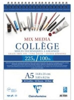 Clairefontaine College Mix Media A5 14,8x21cm 225gr 20Yp - 1
