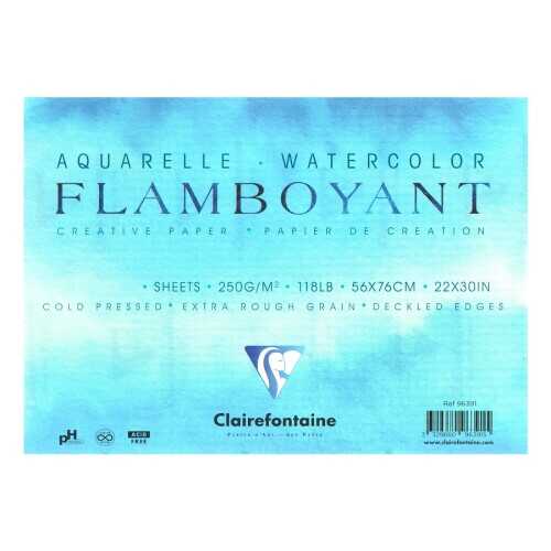 Clairefontaine Flamboyant Extra Rough Suluboya Kağıdı 250gr 56x76cm
