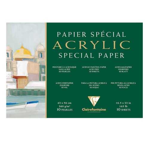 Clairefontaine Papier Special Akrilik Blok 30x40 Cm 10 Sayfa