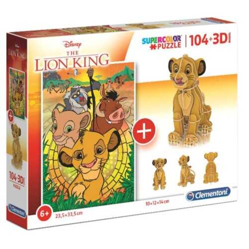 Clementoni Puzzle Lion King 3d Model 104 Parça