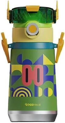 Cocosmıle CS-0001 Robot Görünümlü Çelik Termos 500Ml - Yeşil - 1