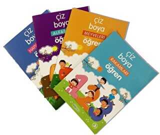 Çocuk Boyama Kitabı 4 Kitap Takım