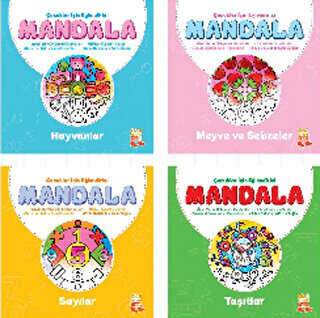 Çocuklar İçin Eğlendirici Mandala 4 Kitap
