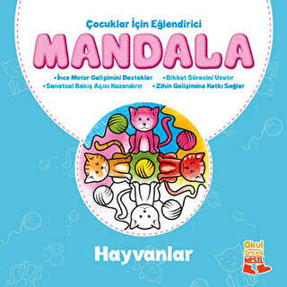 Çocuklar İçin Eğlendirici Mandala: Hayvanlar
