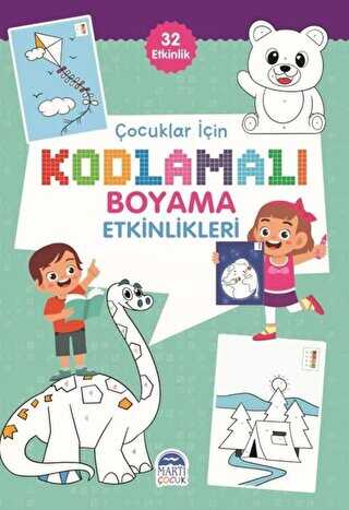 Çocuklar için Kodlama Etkinlikleri - Yeşil - 32 Etkinlik - Martı Çocuk Yayınları