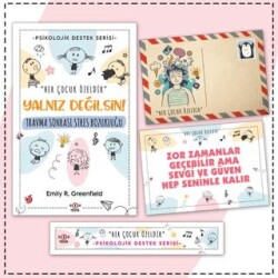 Çocuklar İçin Psikolojik Destek Serisi - Çocuklarda Travma Sonrası Stres Bozukluğu - Kartpostal ve A - Nesnel Yayınları