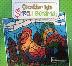 Çocuklar için Şifreli Boyama - Karton Kitap