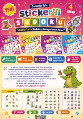 Çocuklar İçin Sticker’li Sudoku - 4 Kitap - 1