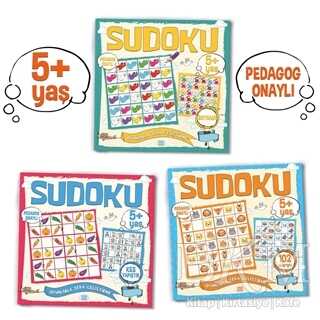 Çocuklar İçin Sudoku Seti 5+ Yaş 3 Kitap Takım
