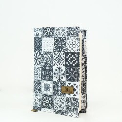 Coverworld Siyah Çini Desen Düz Büyük 24x34 - CoverWorld